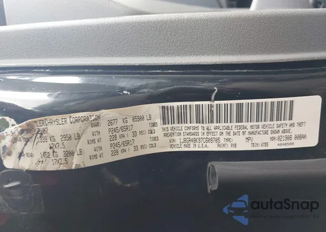 2007 Jeep Grand Cherokee Laredo из США, поврежденный, VIN 1J8GR48K97C609705